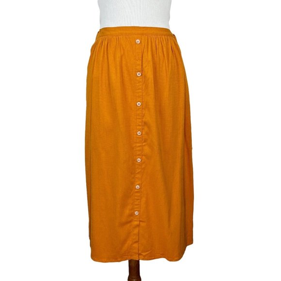 Storia Dresses & Skirts - Storia Orange Midi Skirt